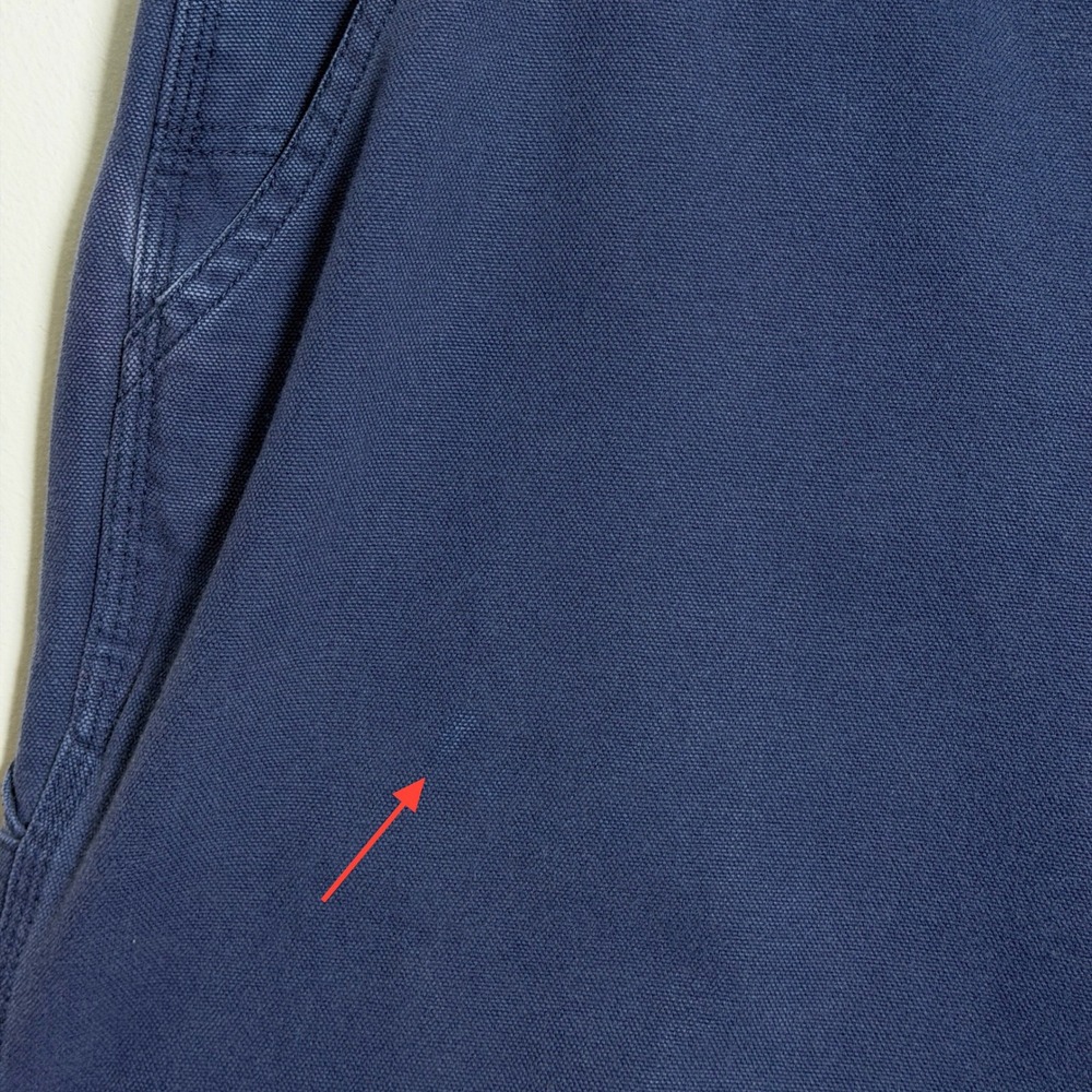 oobe Mens 100% Cotton Pants 38/34 Blue Canvas Utility Carpenter - Picture 7 of 10